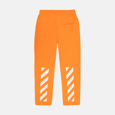 Off White Diag Open Hem Orange Jogger Pants