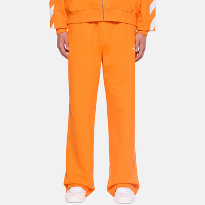 Off White Diag Open Hem Orange Jogger Pants