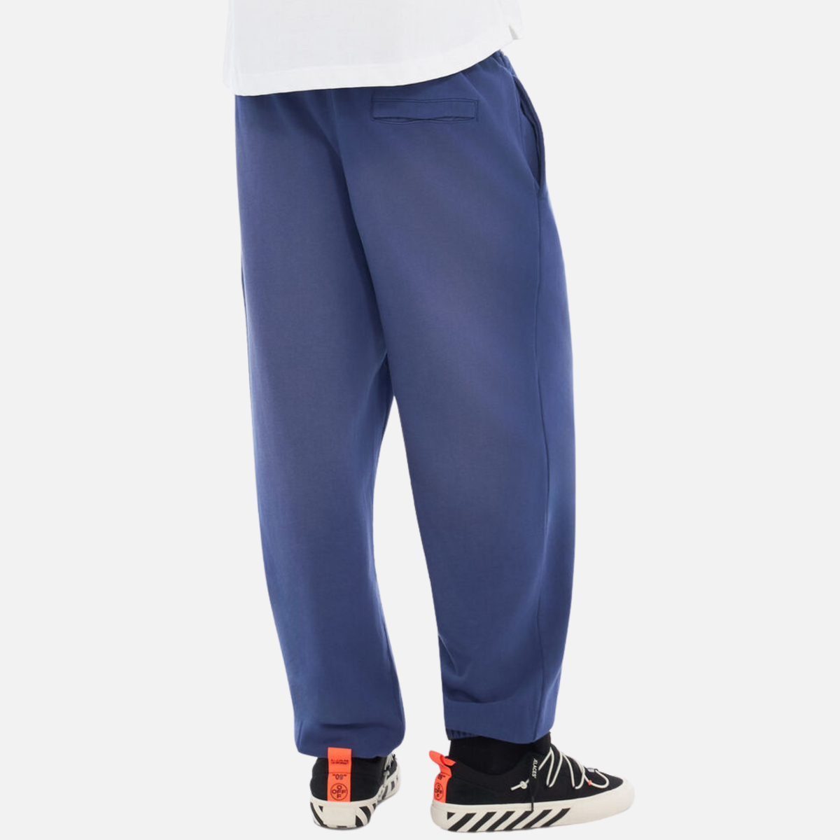 Off White Diag Garment Wash Blue Jogger Pants