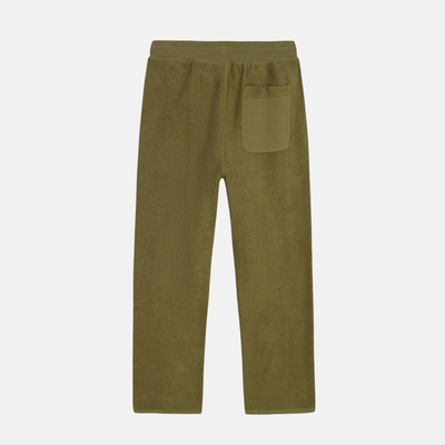 Off White Reverse Fleece Open Hem Green Pants