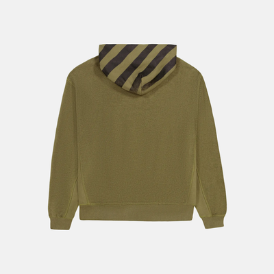 Off White Reverse Fleece Green Hoodie