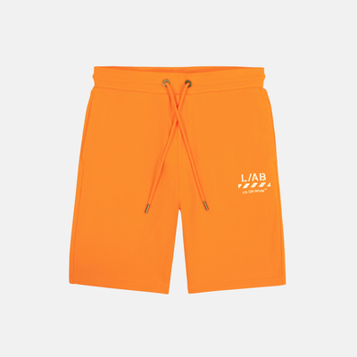 Off White Orange Diag Open Hem Jogger Shorts
