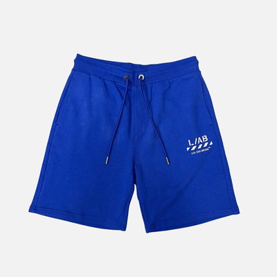 Off White Blue Diag Open Hem Jogger Shorts