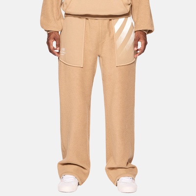 Off White Reverse Fleece Open Hem Khaki Pants