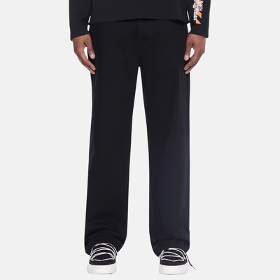 Off White Straight Fit Black Piped Jeans