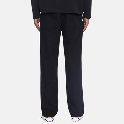 Off White Straight Fit Black Piped Jeans