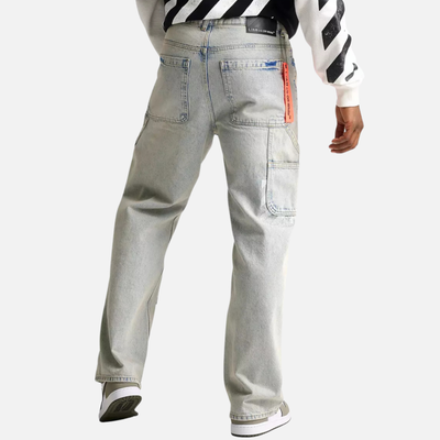 Off White Diag Blue Ash Carpenter Jeans
