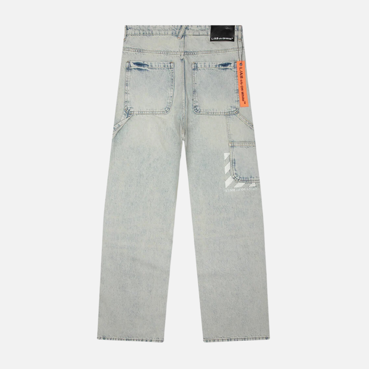 Off White Diag Blue Ash Carpenter Jeans