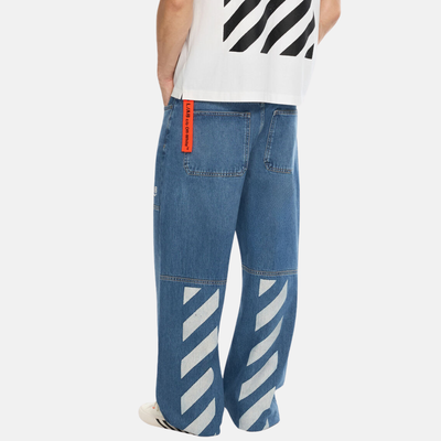 Off White Diag Steel Indigo Carpenter Jeans