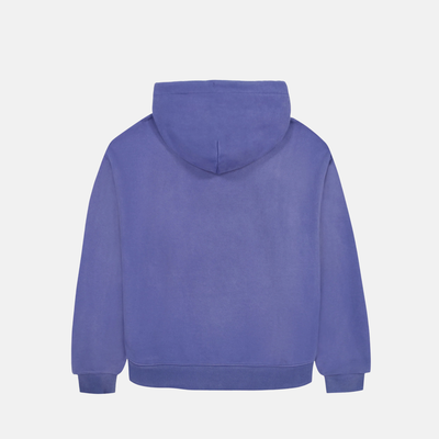 Off White Diag Garment Wash Blue Hoodie