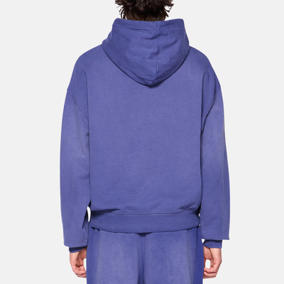Off White Diag Garment Wash Blue Hoodie