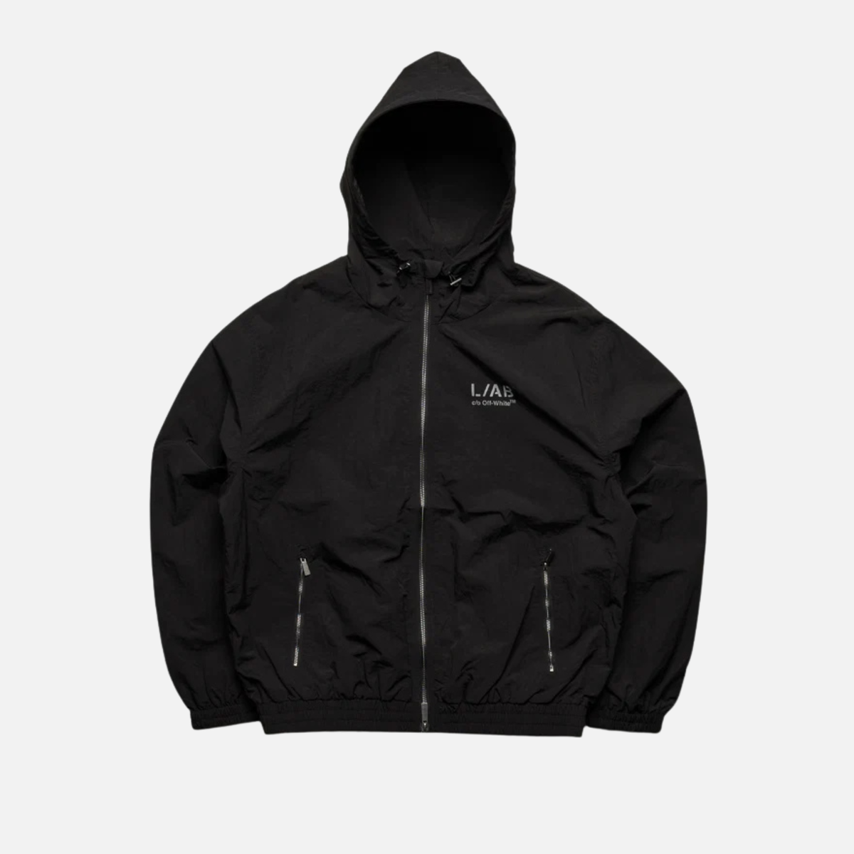 Off White Black Reflective Diag Windbreaker Jacket