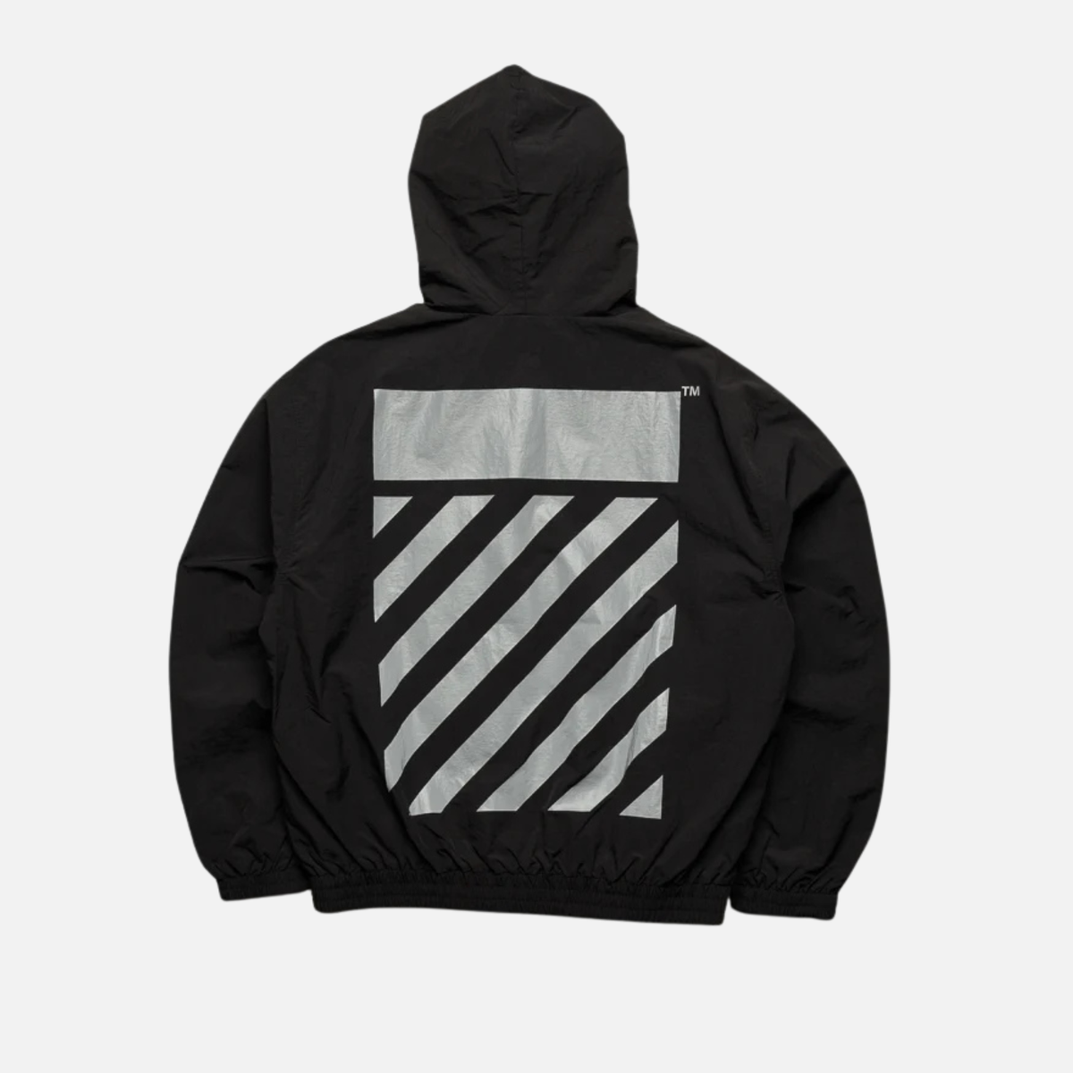Off White Black Reflective Diag Windbreaker Jacket