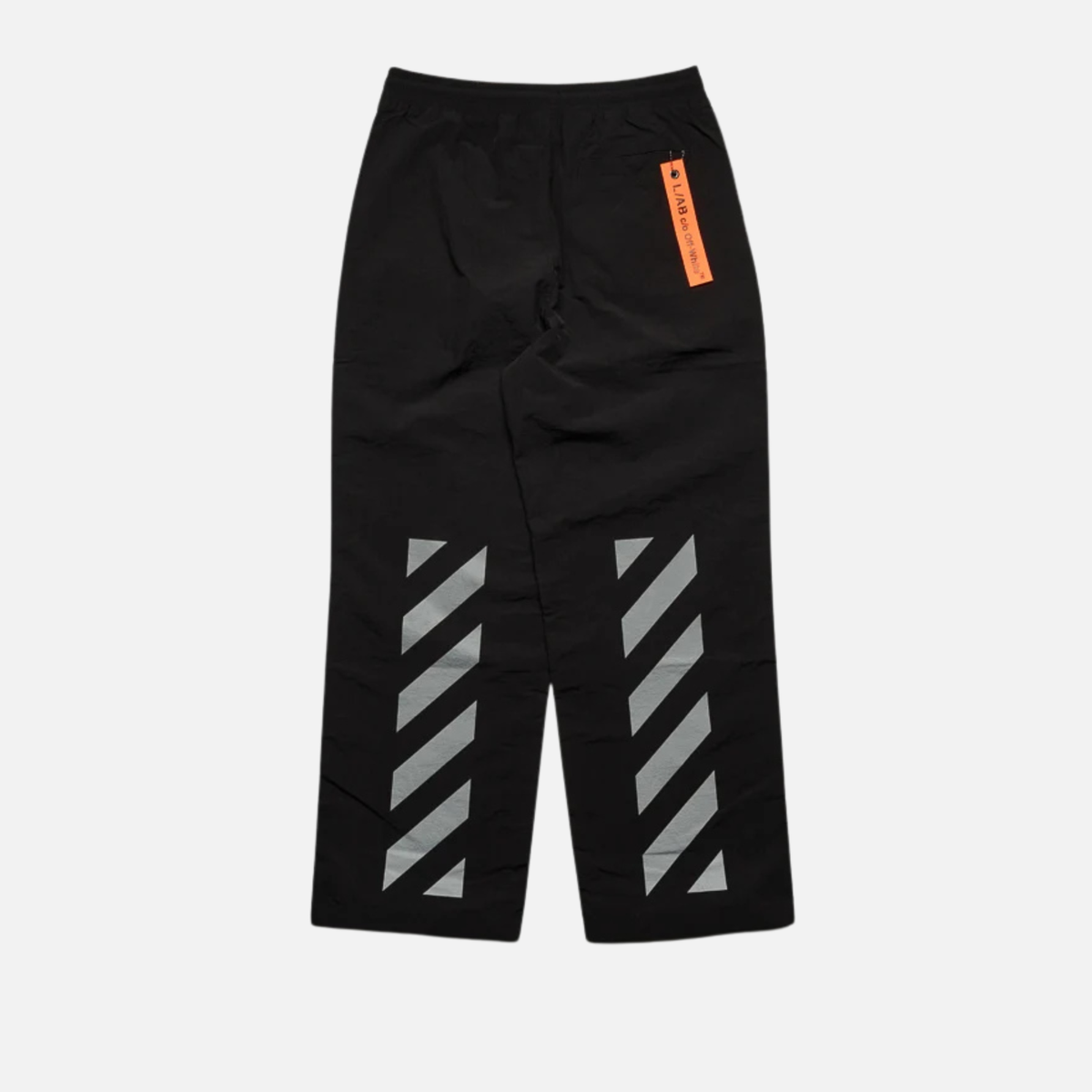 Off White Black Reflective Diag Windbreaker Pants