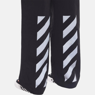 Off White Black Reflective Diag Windbreaker Pants
