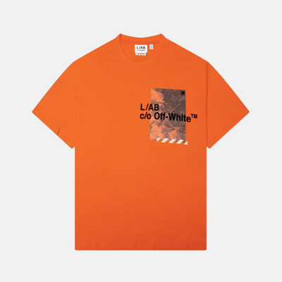 Off White Camo Print Orange T-Shirt