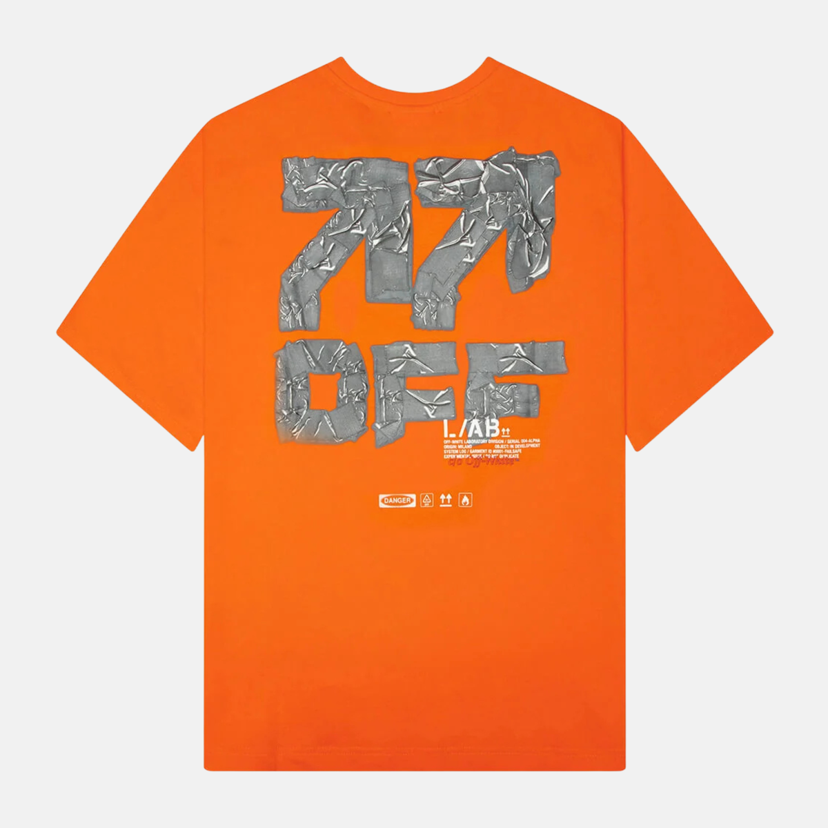 Off White Active Duct Tape Orange T-Shirt