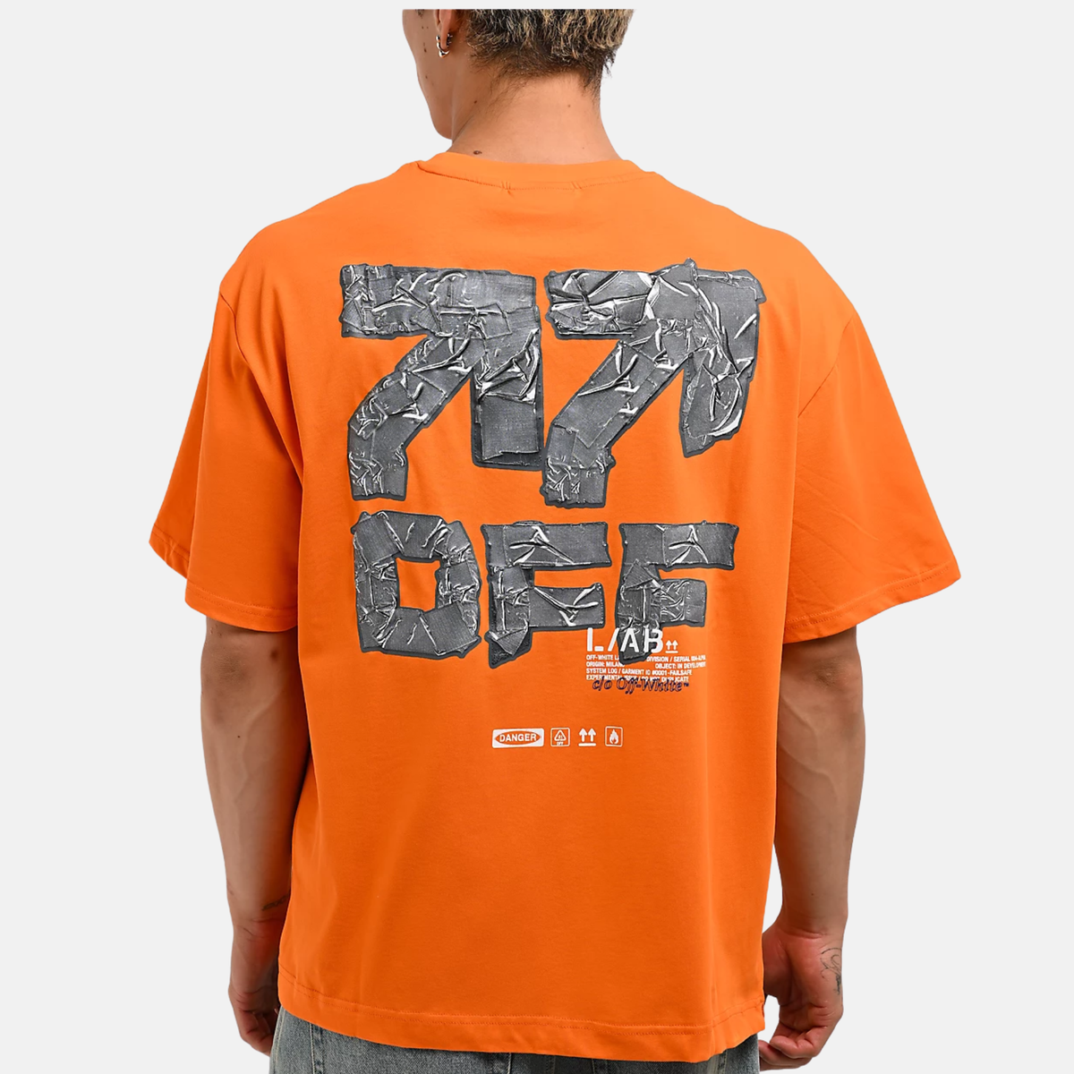 Off White Active Duct Tape Orange T-Shirt