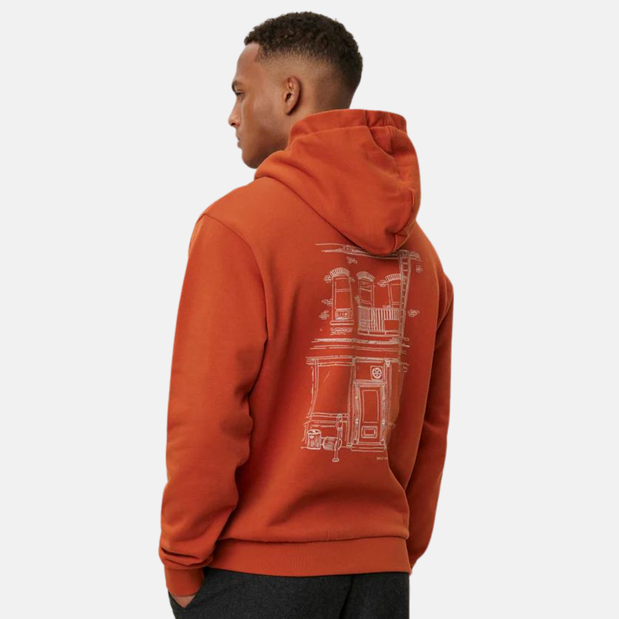 Les Deux Orange Neighboorhood Hoodie