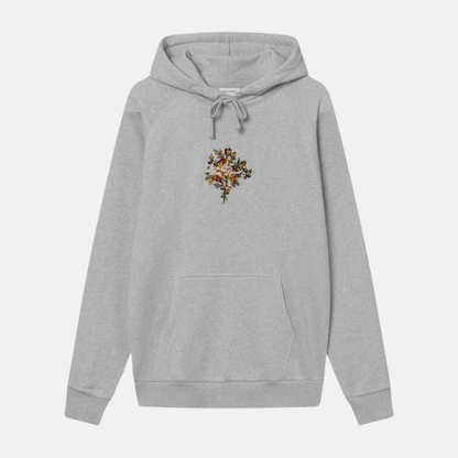 Les Deux Snow Grey Melange Fiore Hoodie