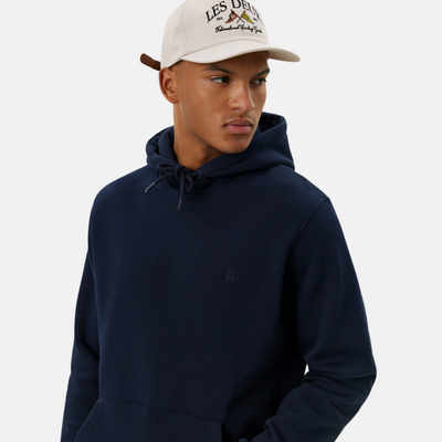 Les Deux Noerregaard Tonal Dark Navy Hoodie