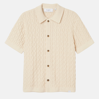 Les Deux Ivory Garrett Knitted SS Shirt