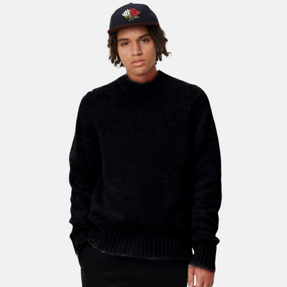 Les Deux Black Gary Fleck Wool Roundneck Sweater