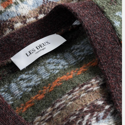 Les Deux Hordur Fair Isle Cardigan