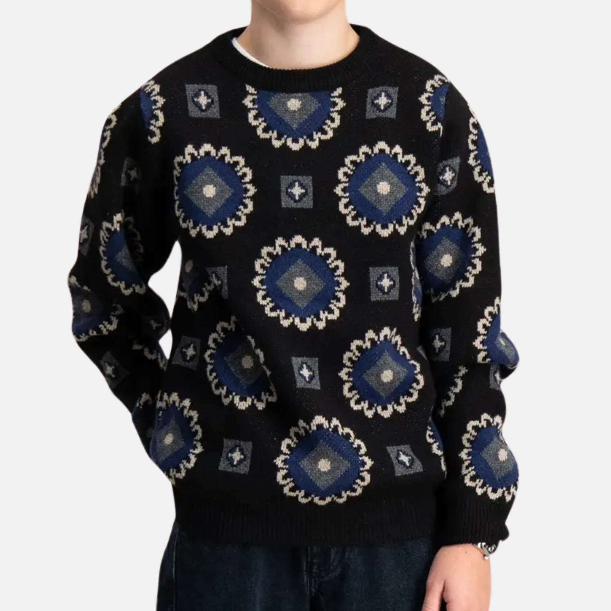 Les Deux Aro Paisley Roundneck Sweatshirt