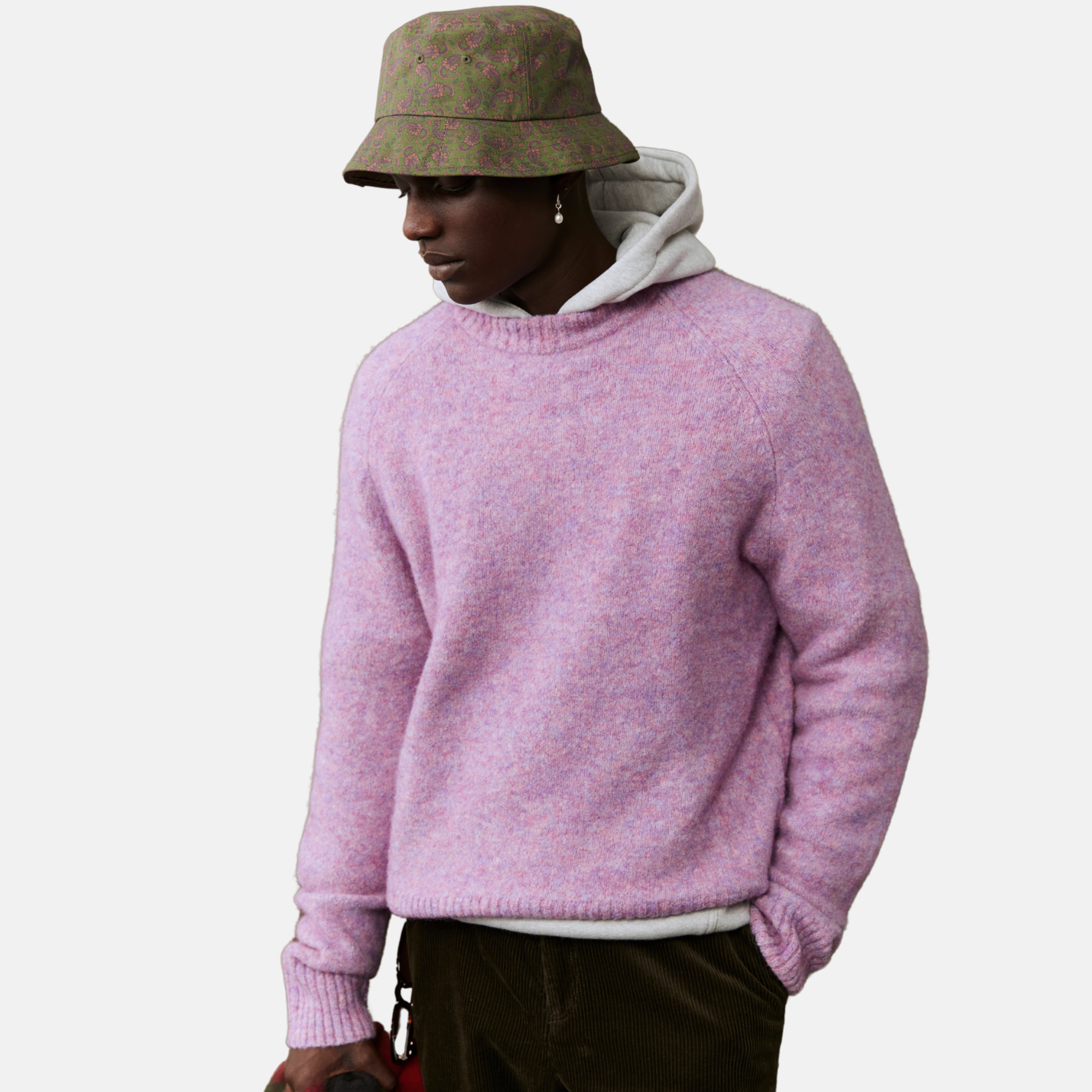 Les Deux Oyster Rose Gilbert Roundneck Knit Sweatshirt