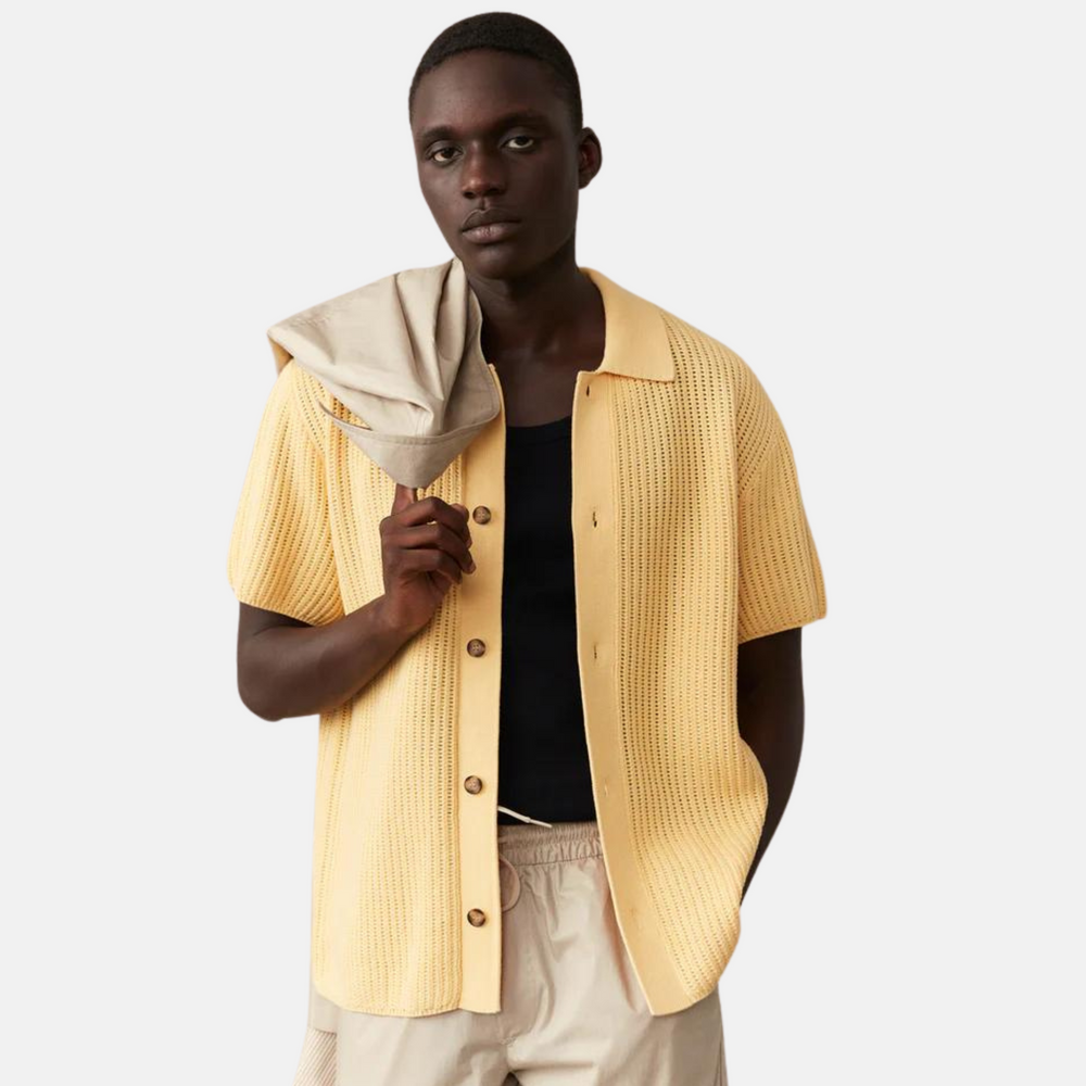 Les Deux Gustavo Knit Creamy Yellow Shirt