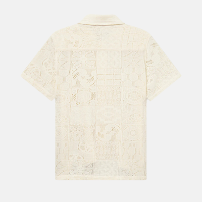 Les Deux Hector Lace Ivory Button-Down Shirt