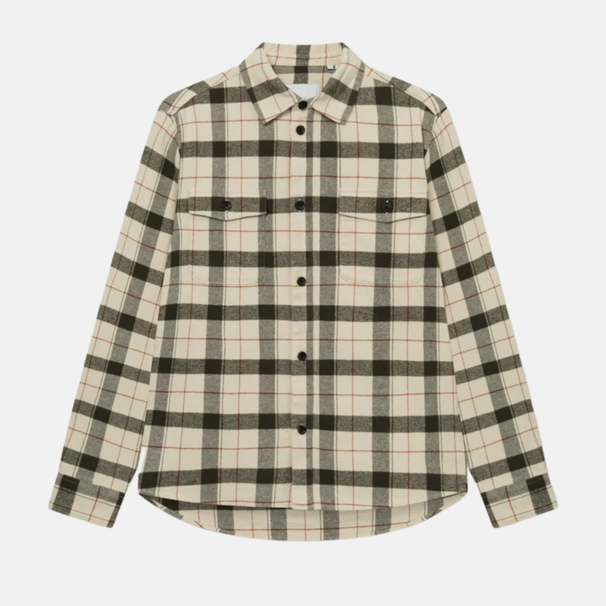 Les Deux Ivory Lennon Flannel Check Overshirt