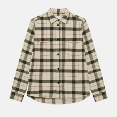 Les Deux Ivory Lennon Flannel Check Overshirt