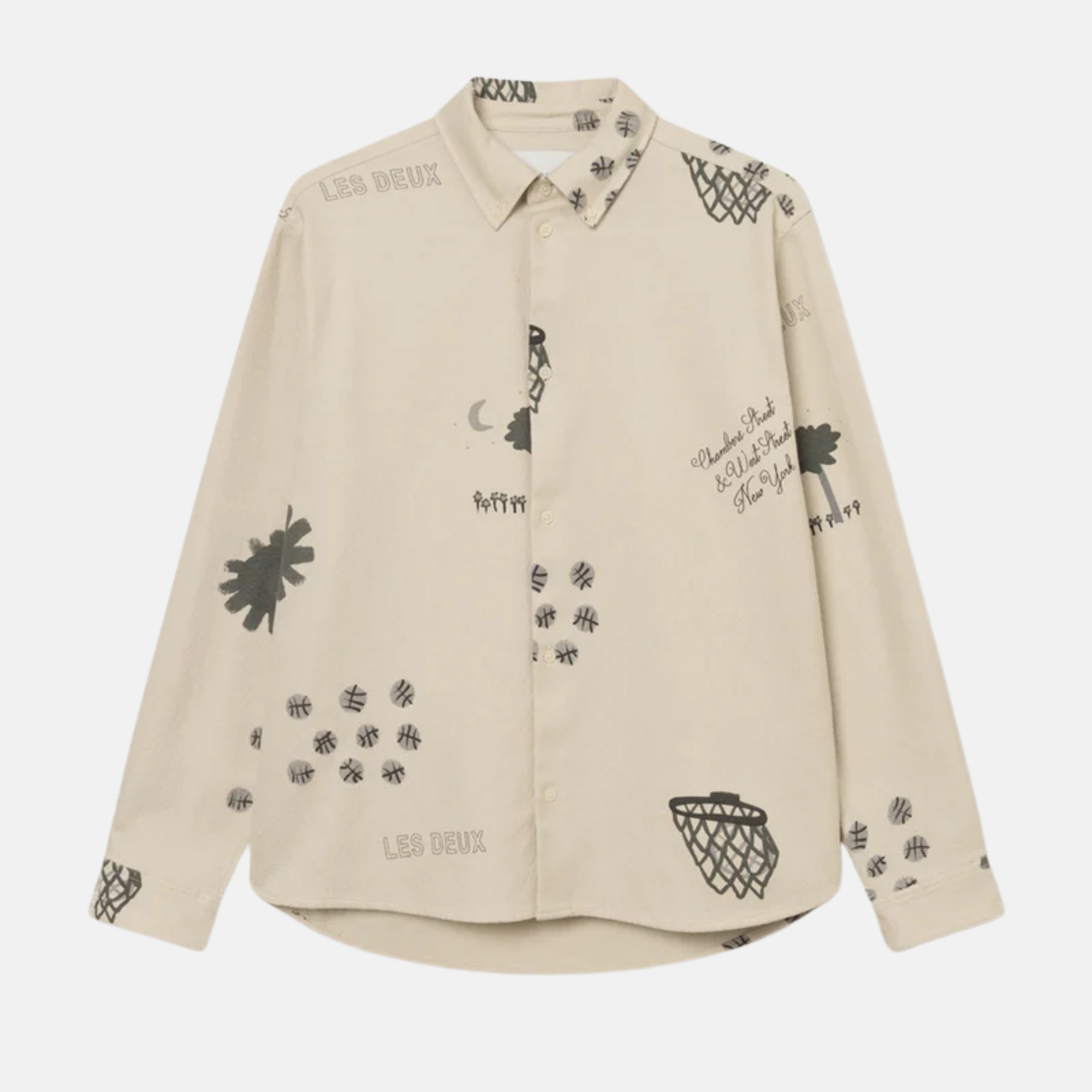 Les Deux Ivory Karl AOP Shirt 2.0