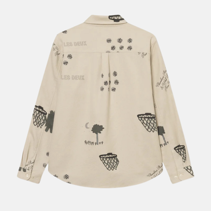 Les Deux Ivory Karl AOP Shirt 2.0