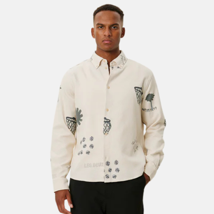 Les Deux Ivory Karl AOP Shirt 2.0