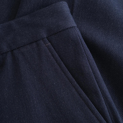 Les Deux Dark Navy Melange Como Wool Mélange Suit Pants