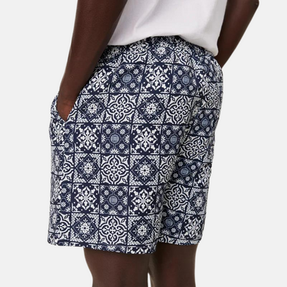 Les Deux Stan AOP Navy/Ivory Swim Shorts 2.0