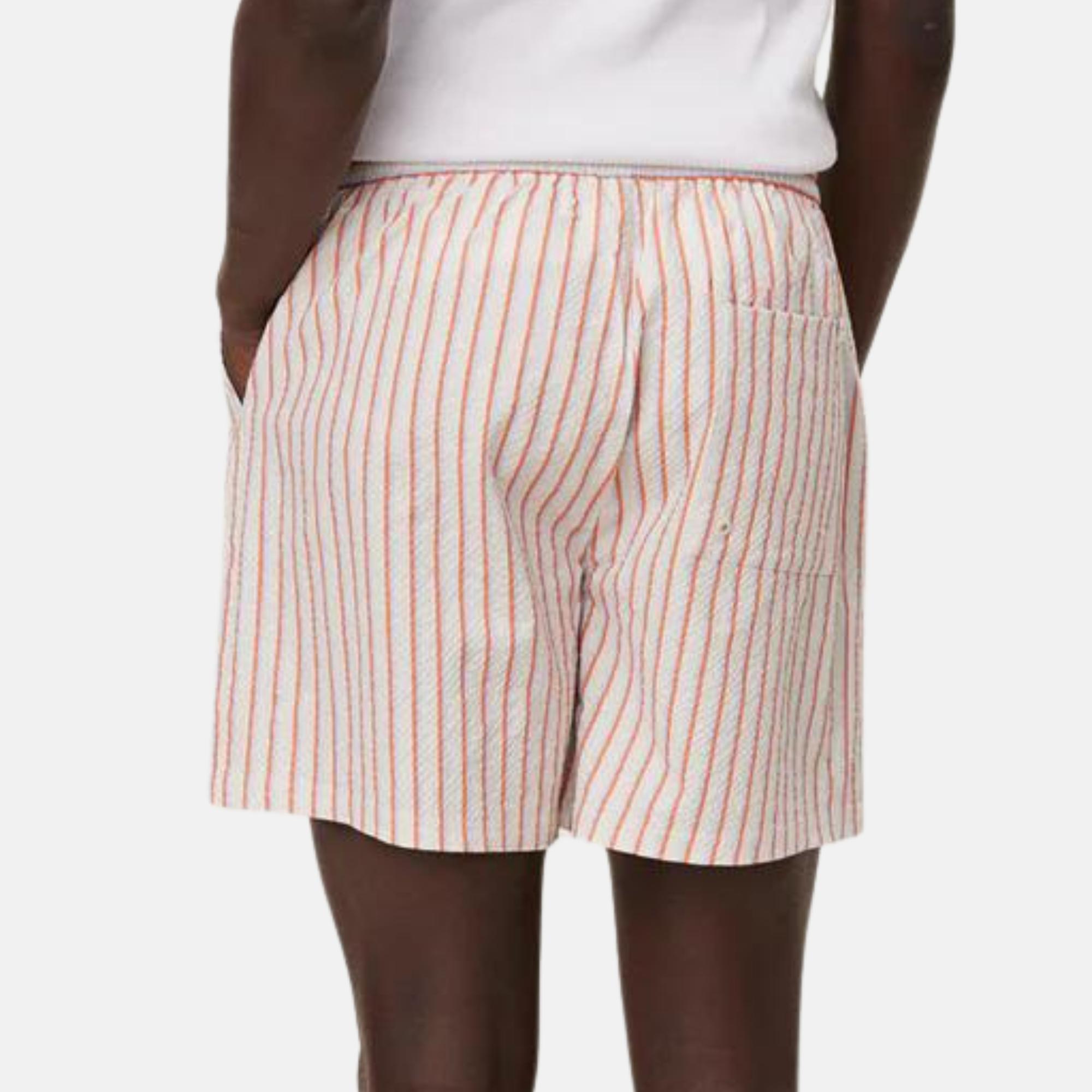 Les Deux Stan Stripe Seersucker Swim Shorts