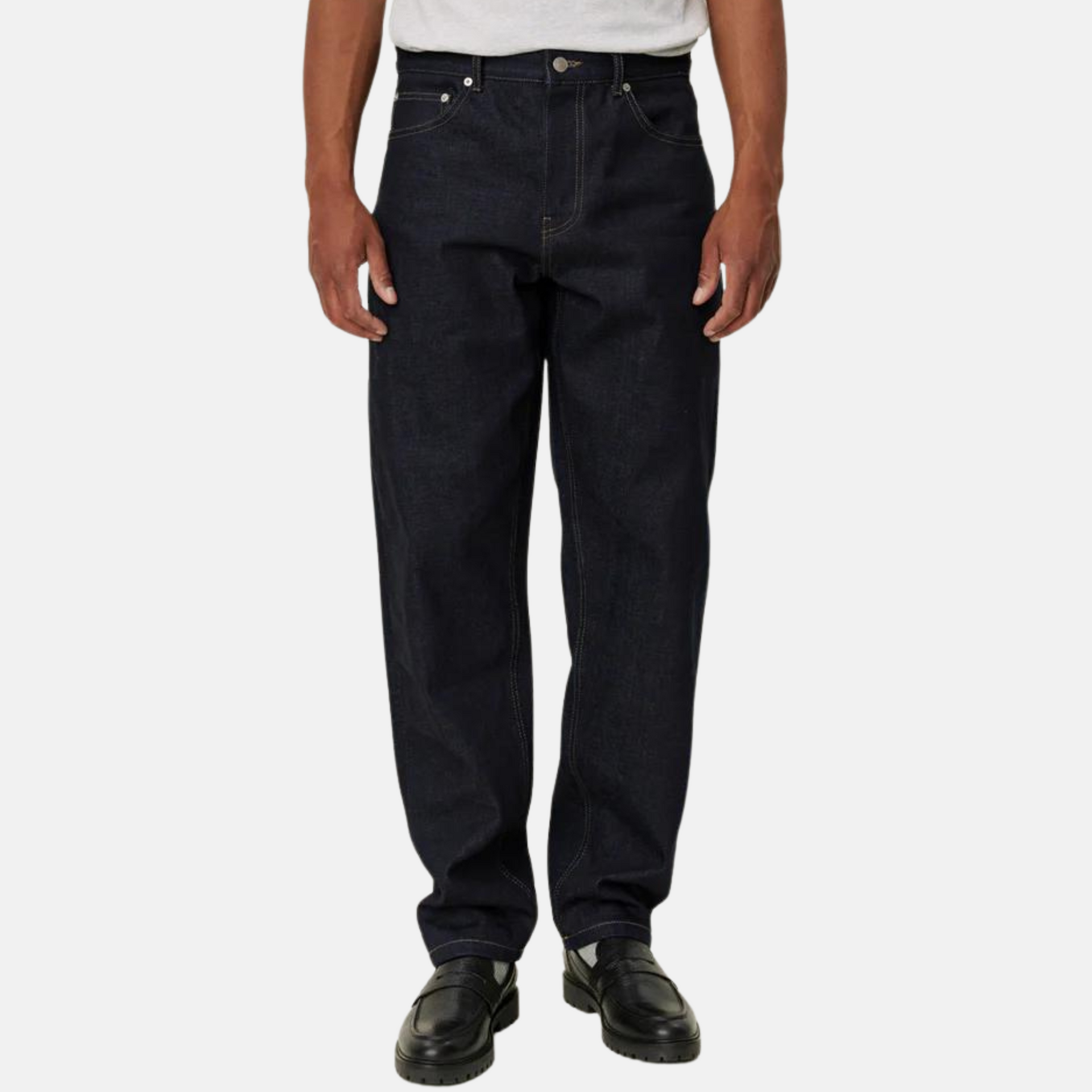 Les Deux Raw Denim Ryder Selvedge Jeans – Puffer Reds