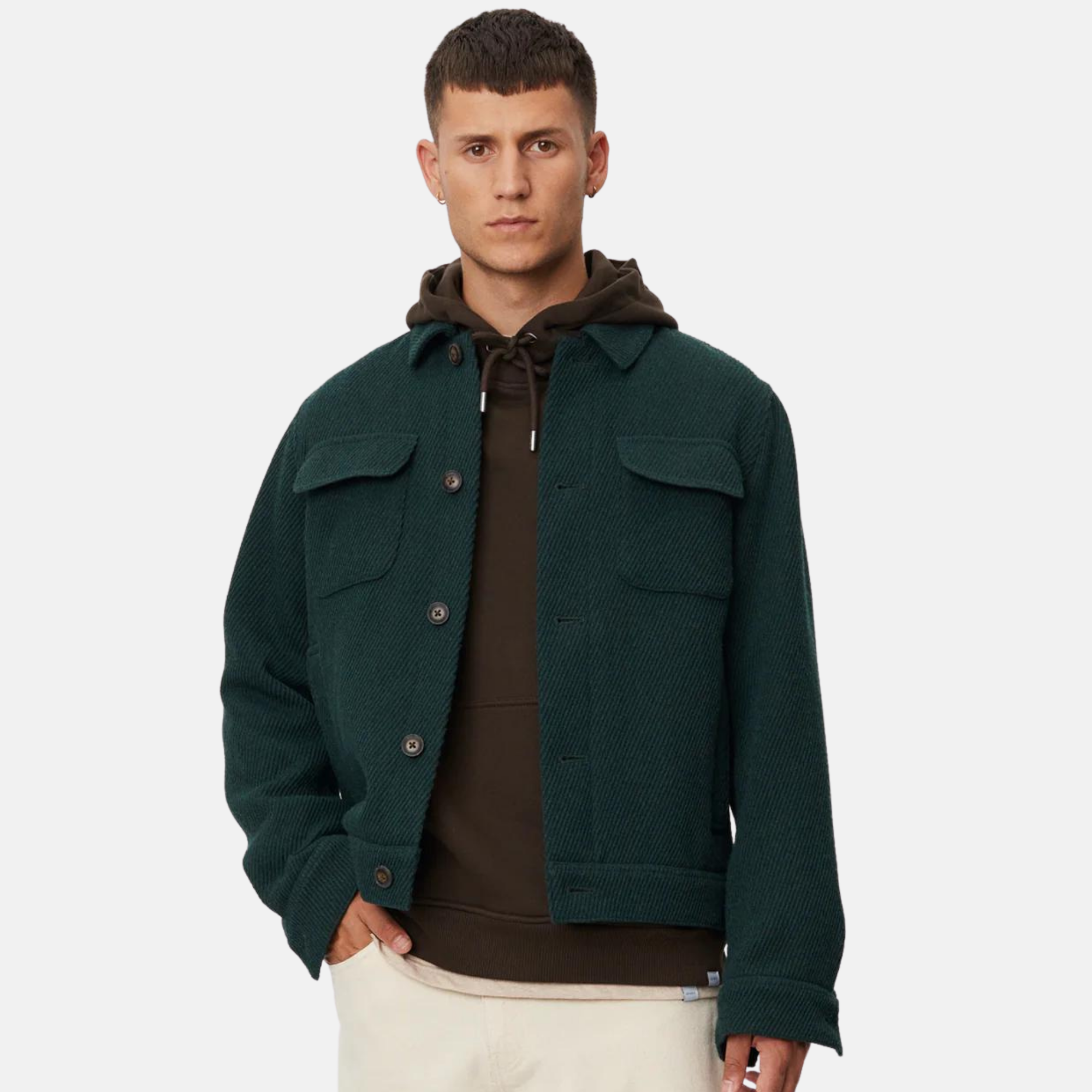Les Deux Pine Green Nash 2.0 Wool Hybrid Jacket