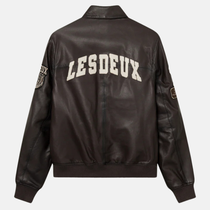 Les Deux Varsity Leather Jacket