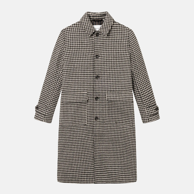Les Deux Maximilian Houndstooth Wool Coat – Puffer Reds