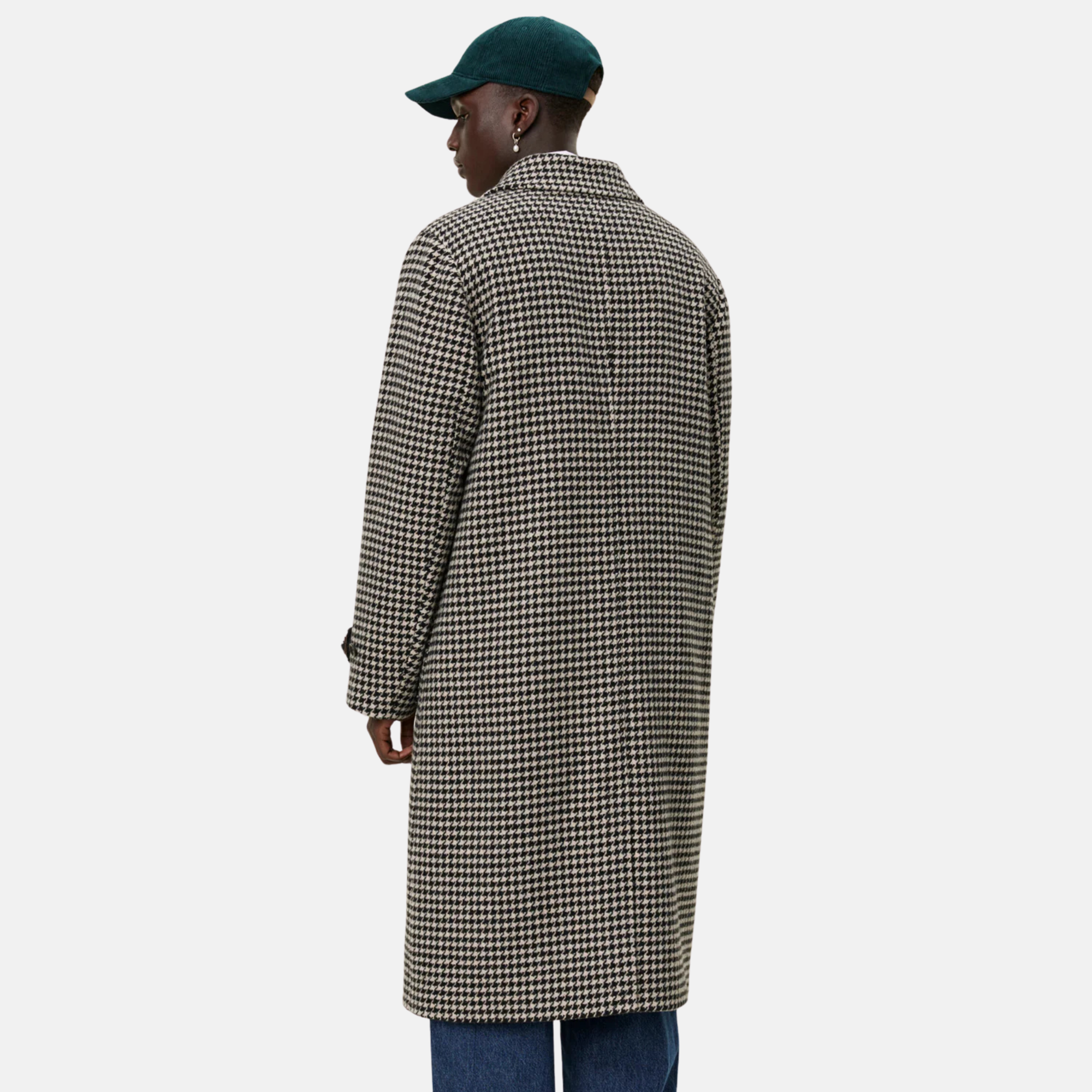 Les Deux Maximilian Houndstooth Wool Coat