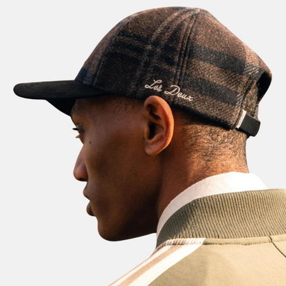 Les Deux Baseball Cap Check Wool