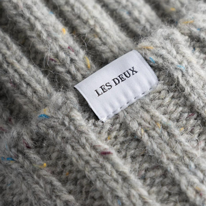 Les Deux Grey Melange Wells Fleck Rib Beanie