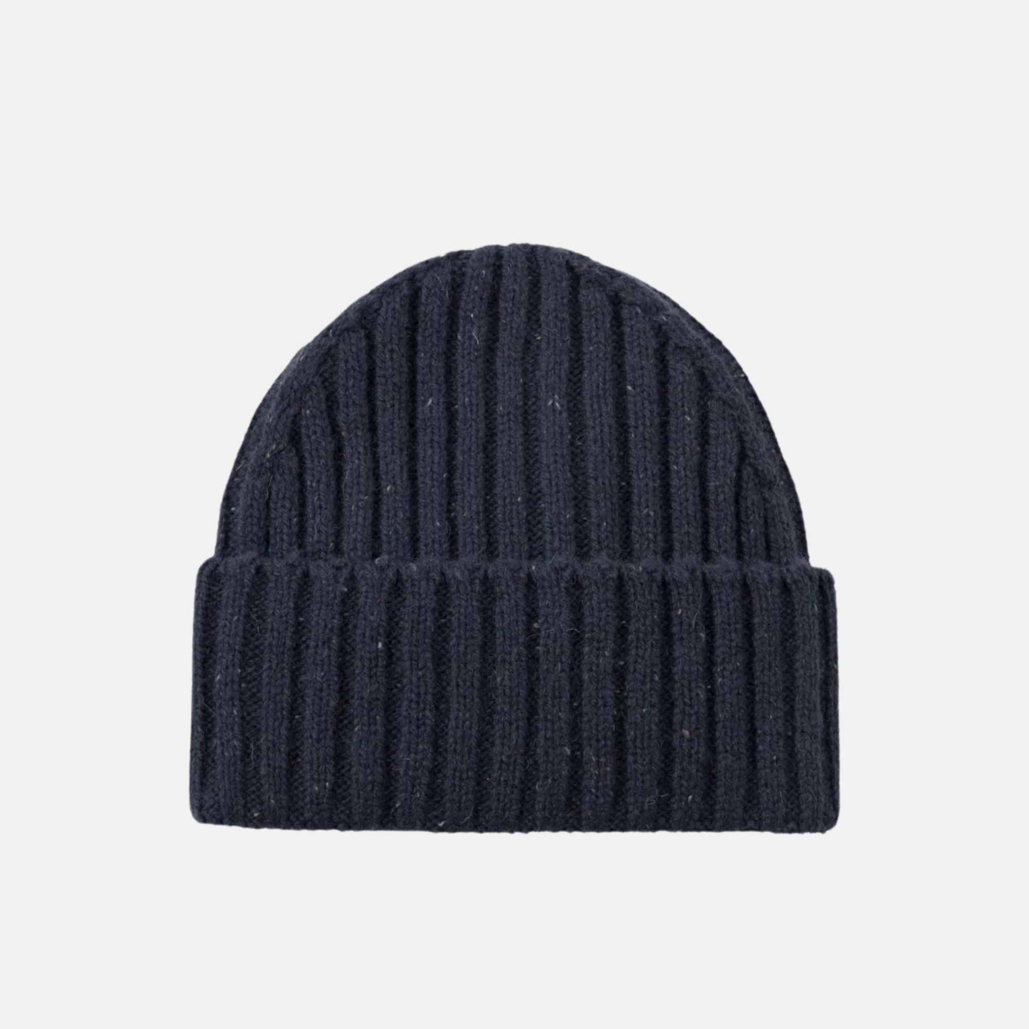 Les Deux Dark Navy Wells Fleck Rib Beanie