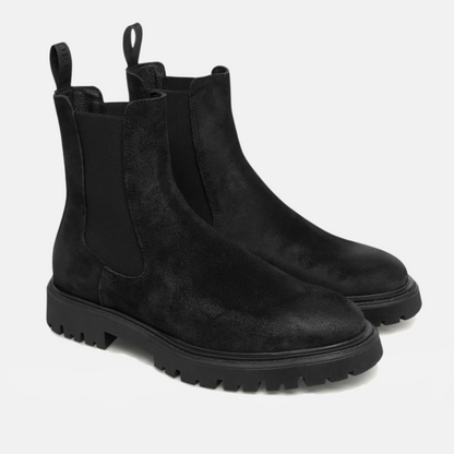 Les Deux Black Tatum Suede Chelsea Boots