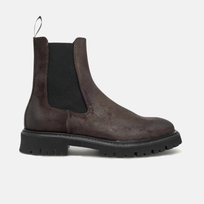 Les Deux Dark Brown Tatum Suede Chelsea Boots